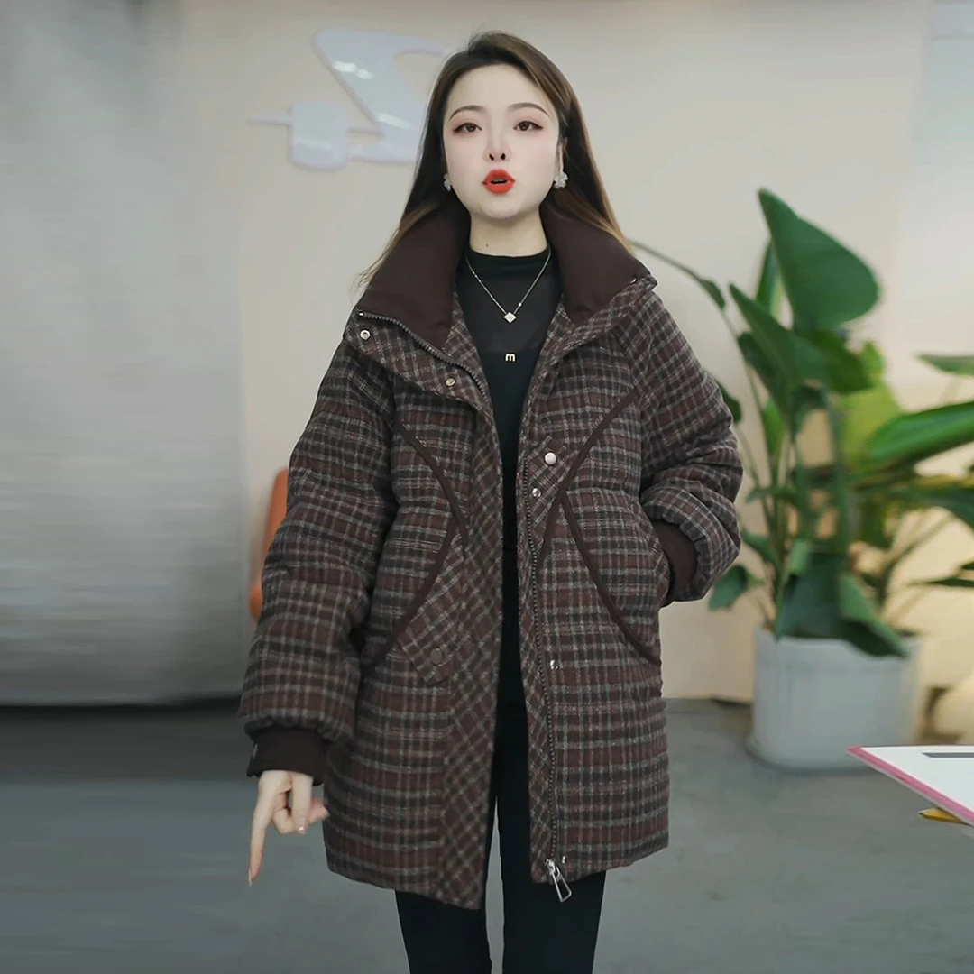 洋气妈妈遮屁股羽绒服女2024冬装新款加厚保暖时尚大码显瘦外套