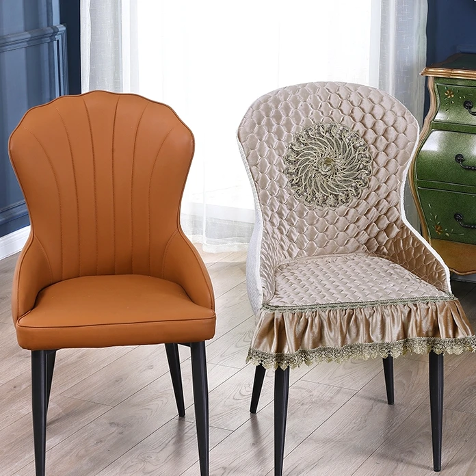 轻奢贝壳椅子套罩北欧餐椅套弧形餐桌椅套凳子套全包扶手加棉加厚
