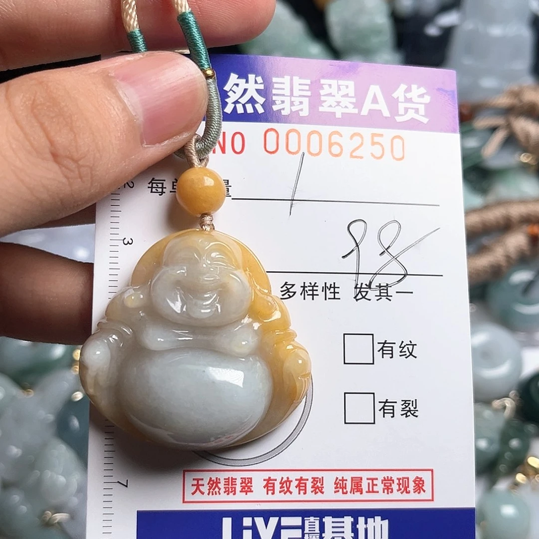 翡翠颈饰未镶嵌天然翡翠A货多样性发其中一件