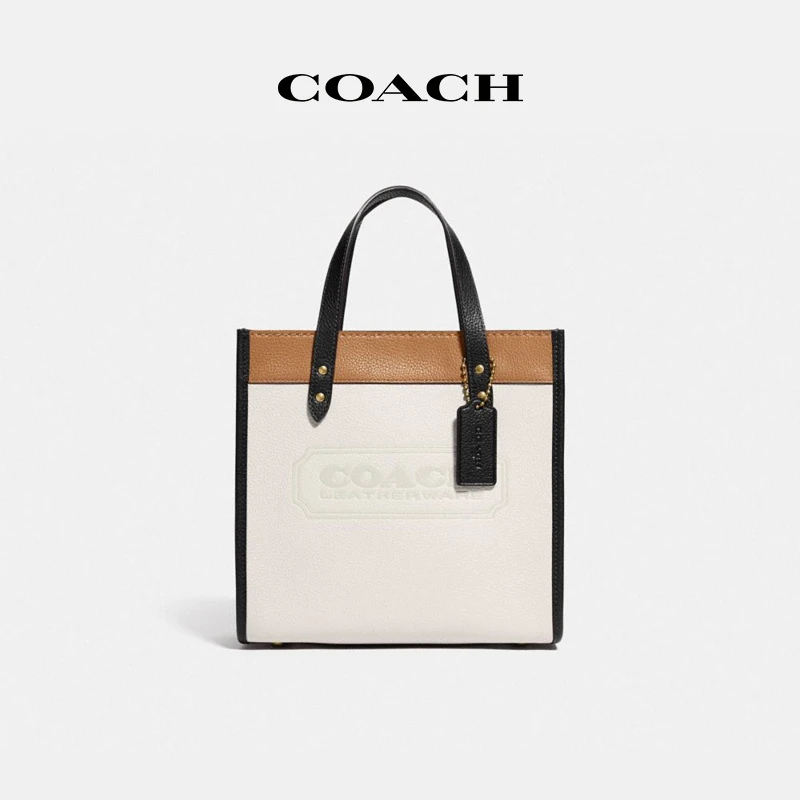 COACH/蔻驰 女士经典 徽章拼色FIELD 22号托特包