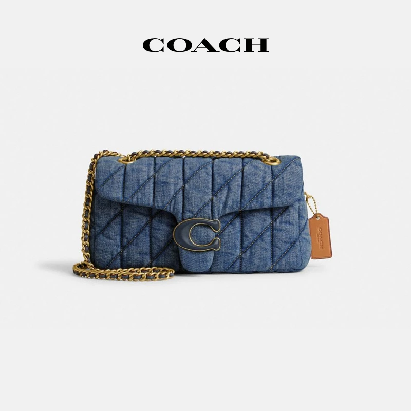 COACH/蔻驰 简约百搭绗缝丹宁TABBY 26号单肩包