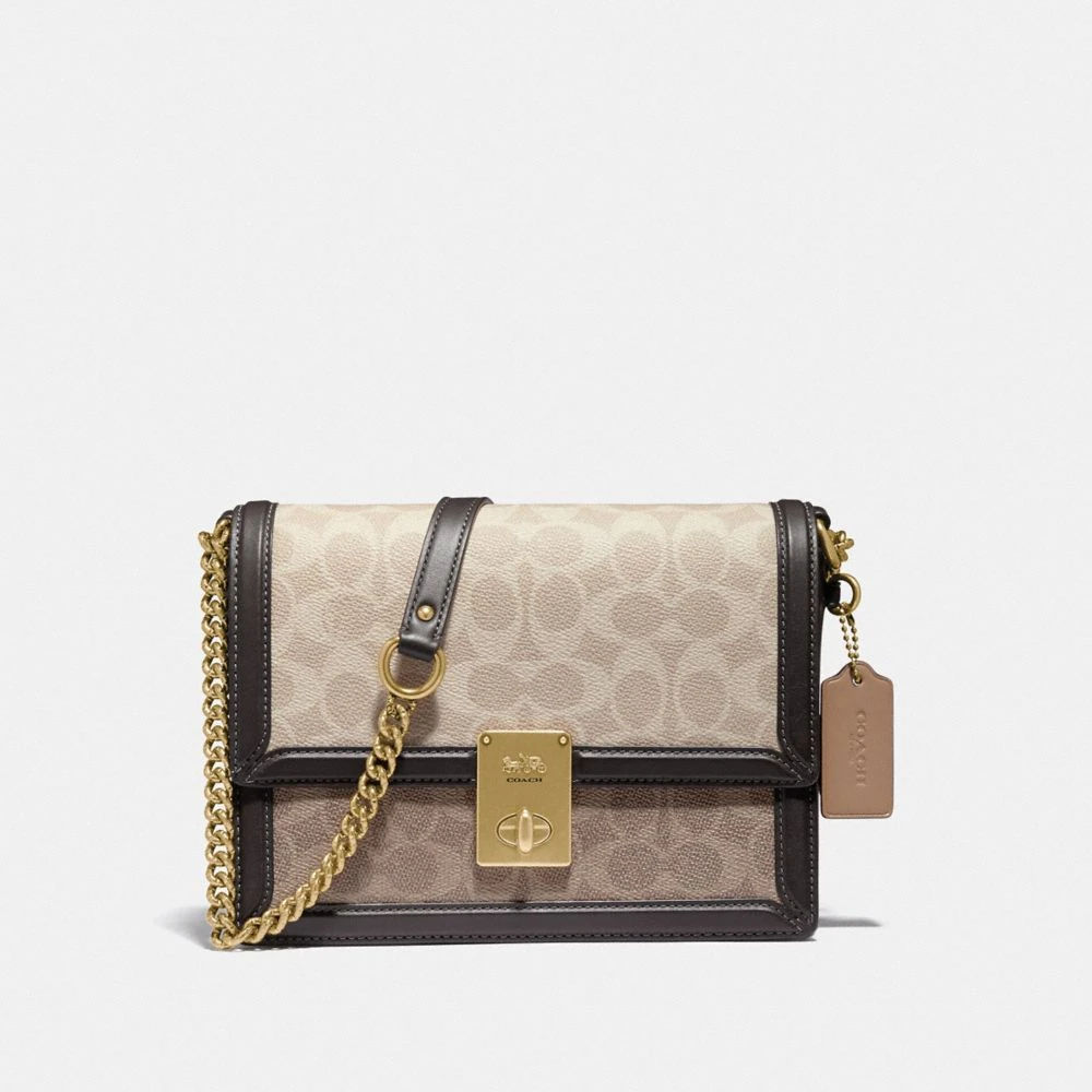 【小小莎专属】COACH/蔻驰 经典标志色块HUTTON单肩包