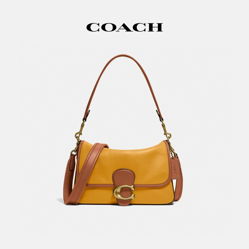 COACH/蔻驰 女士都市经典拼色 色块SOFT TABBY单肩包手拿包