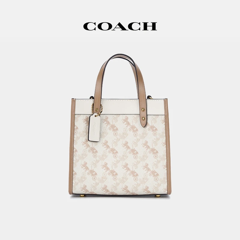 COACH/蔻驰 女士都市时尚欧若风马车图案印花FIELD 22号托特包