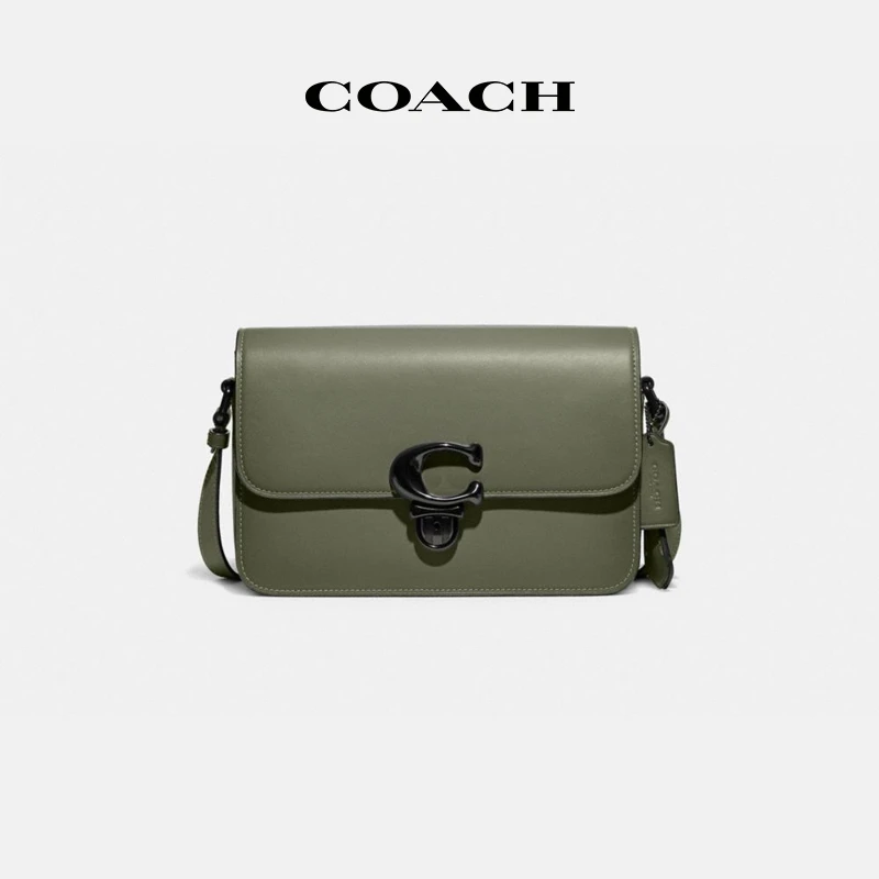 COACH/蔻驰 经典时尚翻盖纯色手拿包STUDIO单肩包斜挎包
