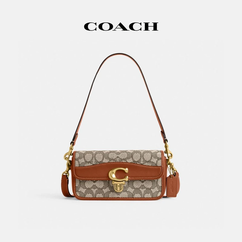 COACH/蔻驰 女士经典标志STUDIO长阶梯型手袋单肩包斜挎包
