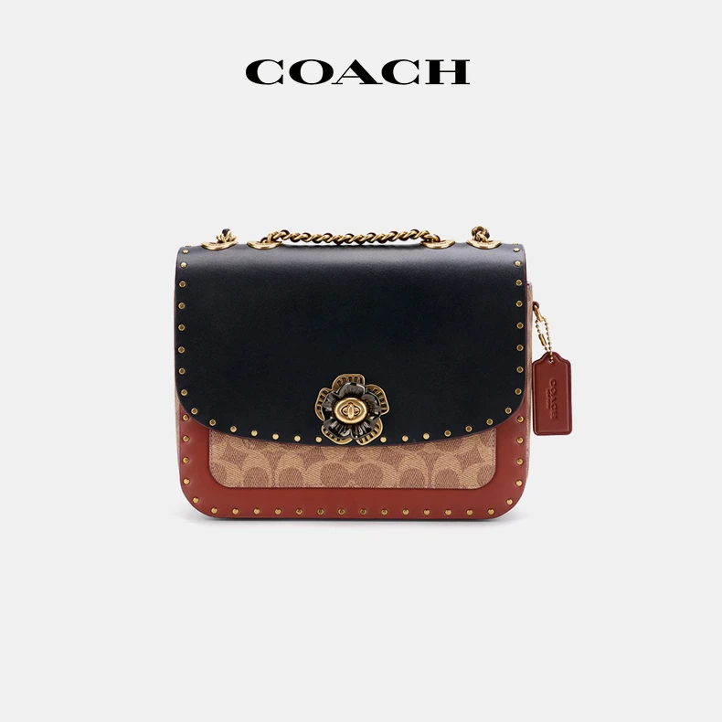 COACH/蔻驰 经典标志铆钉装饰MADISON单肩包
