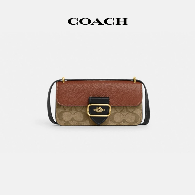 COACH/蔻驰 女士时尚百搭拼色经典标志MORGAN斜挎包单肩包