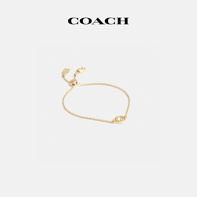 COACH/蔻驰 简约潮流甜美百搭HALO圆形饰件滑扣手链