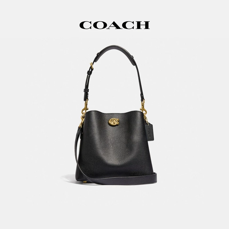 COACH/蔻驰 女士都市时尚经典纯色WILLOW水桶包斜挎包单肩包通勤