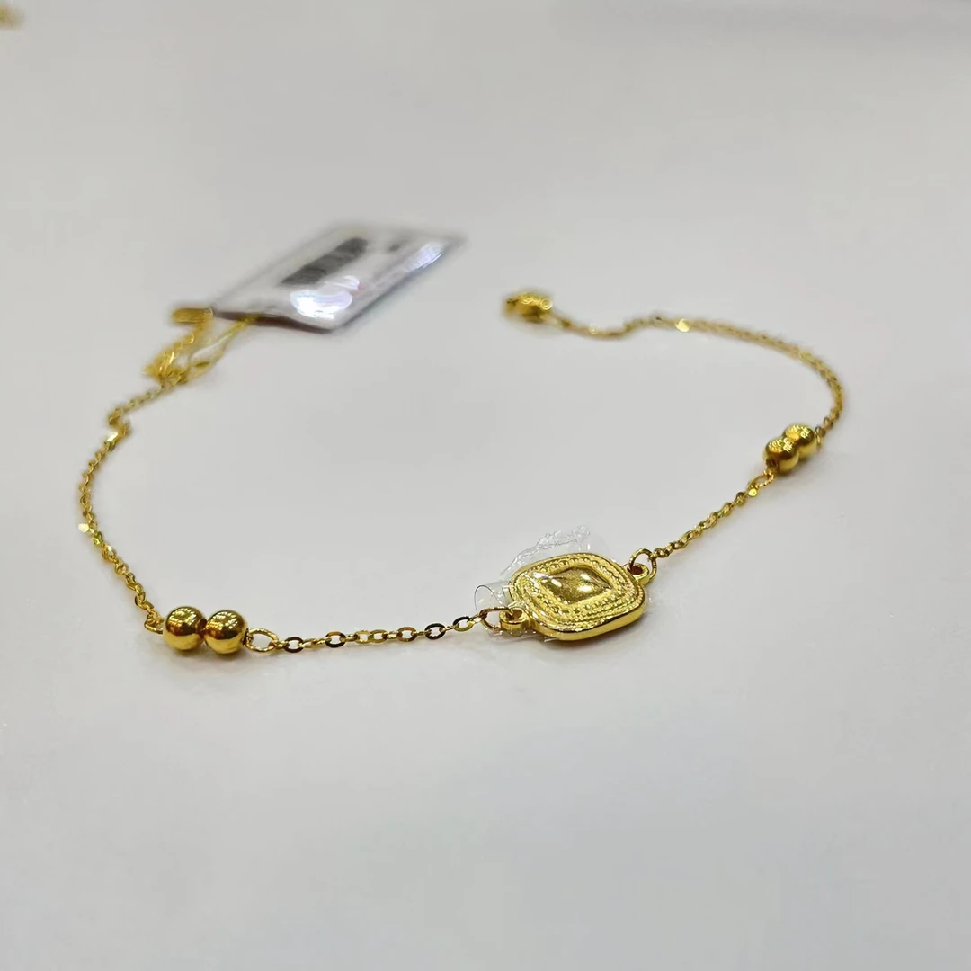 【金源珠宝】足金999 流金岁月黄金细手链 3.5