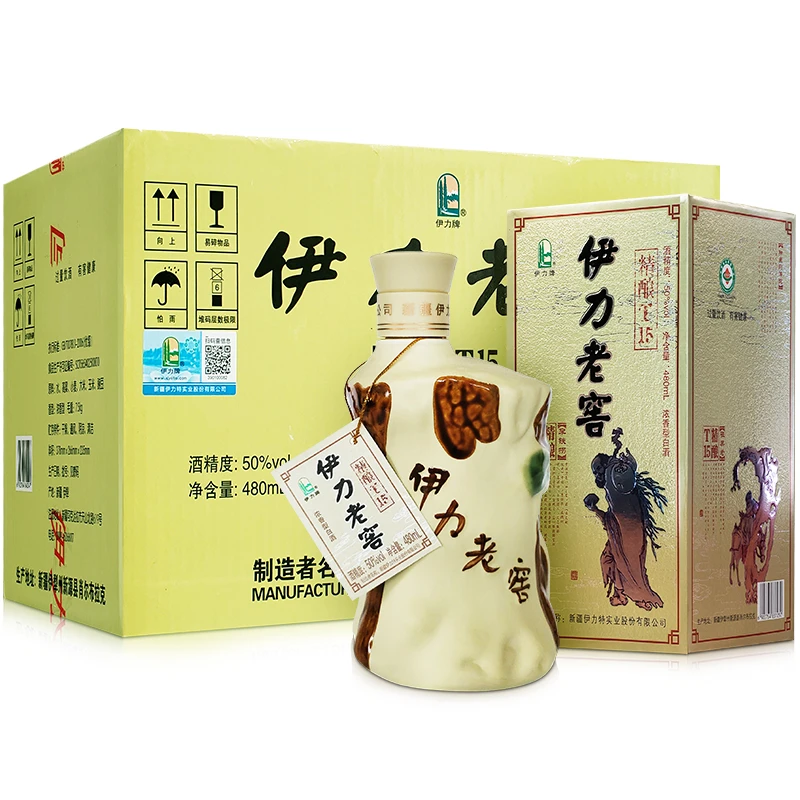 伊力特【618】伊力老窖精酿 整箱装 6瓶 纯粮 白酒50度480ml