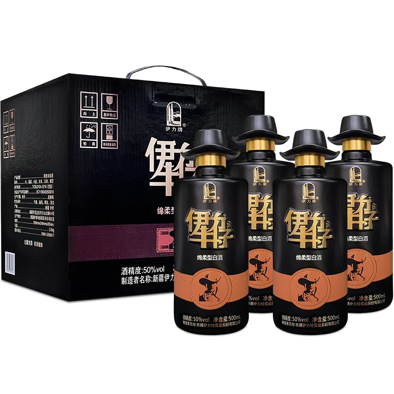 伊力特【主播专享】伊力牛仔500ml*4瓶绵柔香型白酒50度500ml