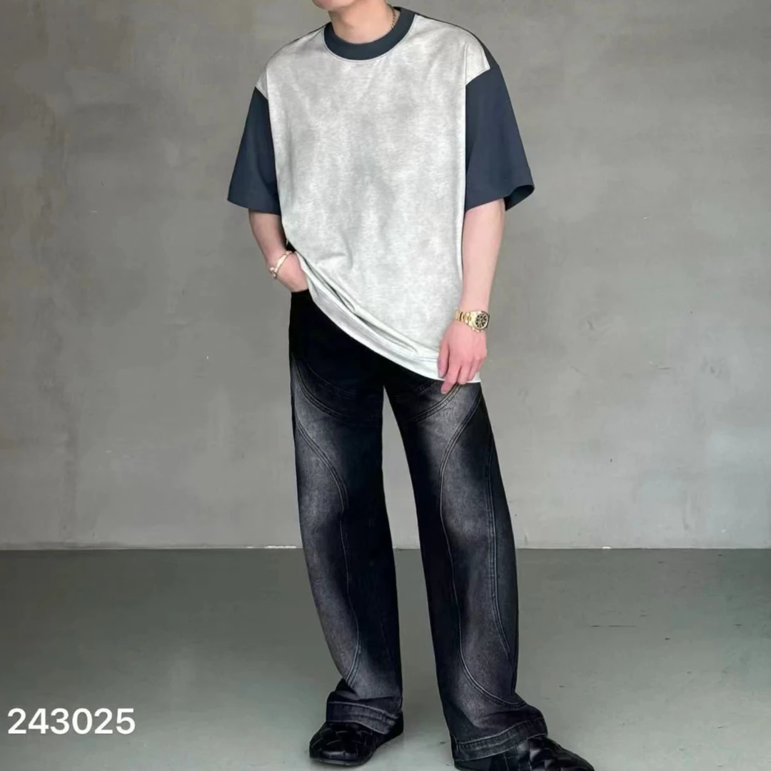 180-设计师款时尚潮流男士个性百搭牛仔裤 243025