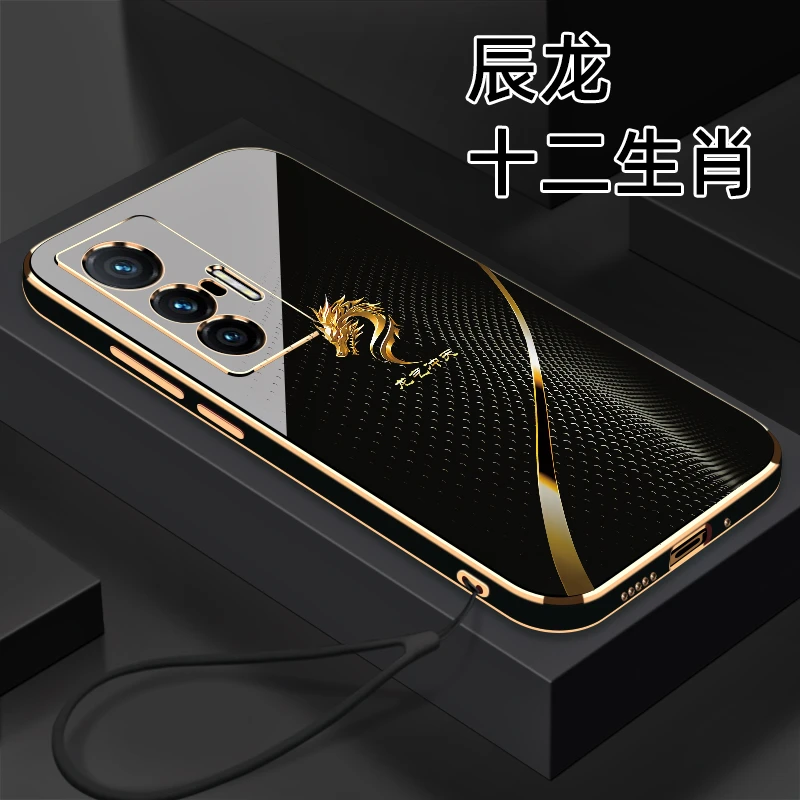 适用于【VIVO X70】十二生肖个性创意高颜值防摔电镀硅胶手机软壳