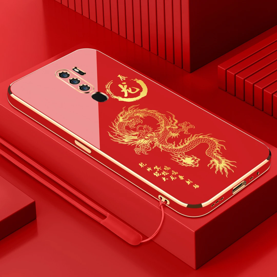 oppoa11x电镀手机壳十二生肖直边国潮硅胶全包软壳防摔保护套