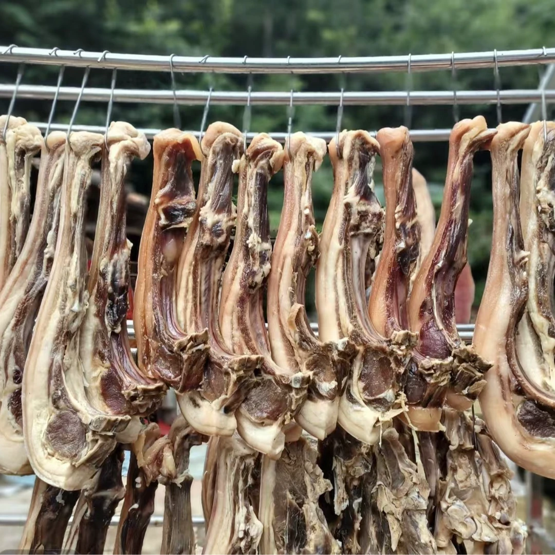 金寨满山跑黑毛猪带骨肋条咸肉腊肉3-5斤[通用]