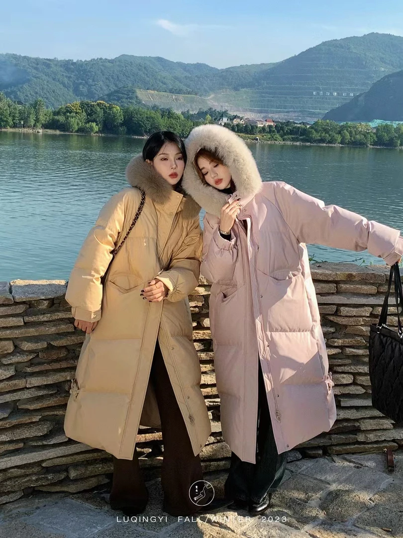 2024长款毛领中国节外套