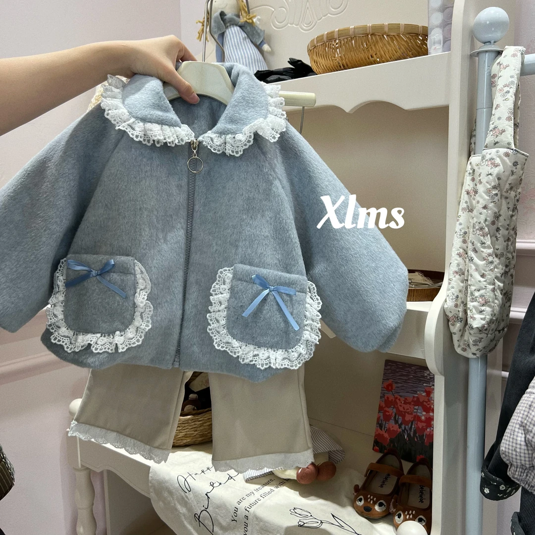 XLMS·冬~蕾丝花边领外套24851