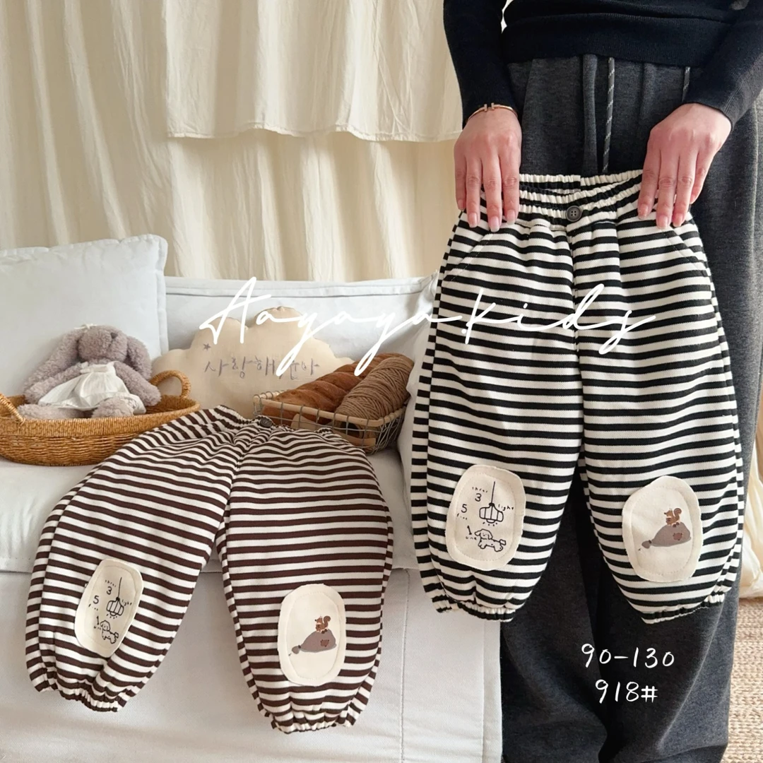 ay吖.冬~条纹休闲裤918