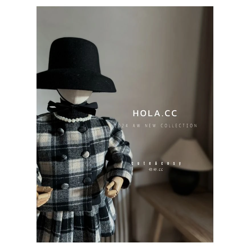 HOLA.CC·冬~新款格子呢两件套8603