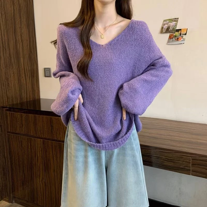 （图片非实物——以直播为准）秋冬款毛衣女套头宽松百搭上衣