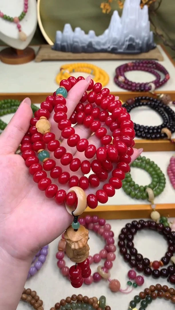 【闪购商品】白玉菩提吊坠新品红菩提108