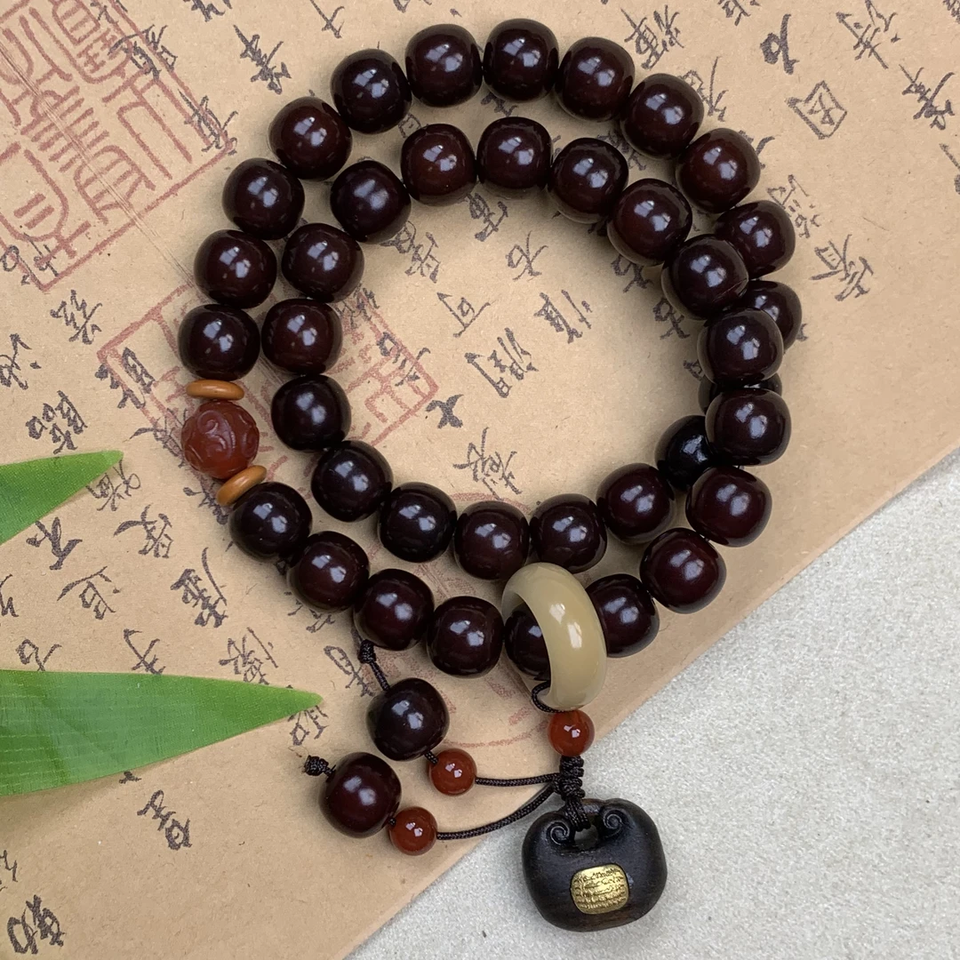 墨雨云间原创手作双圈菩提手串男女同款