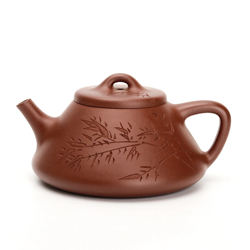 刘素素石瓢原矿紫泥220CC宜兴手工紫砂壶小茶壶陶刻文人壶