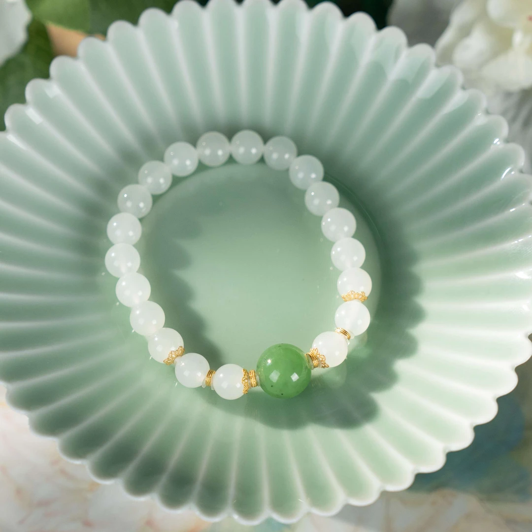 和田玉手串卡7-12左右--GG664|BHT6