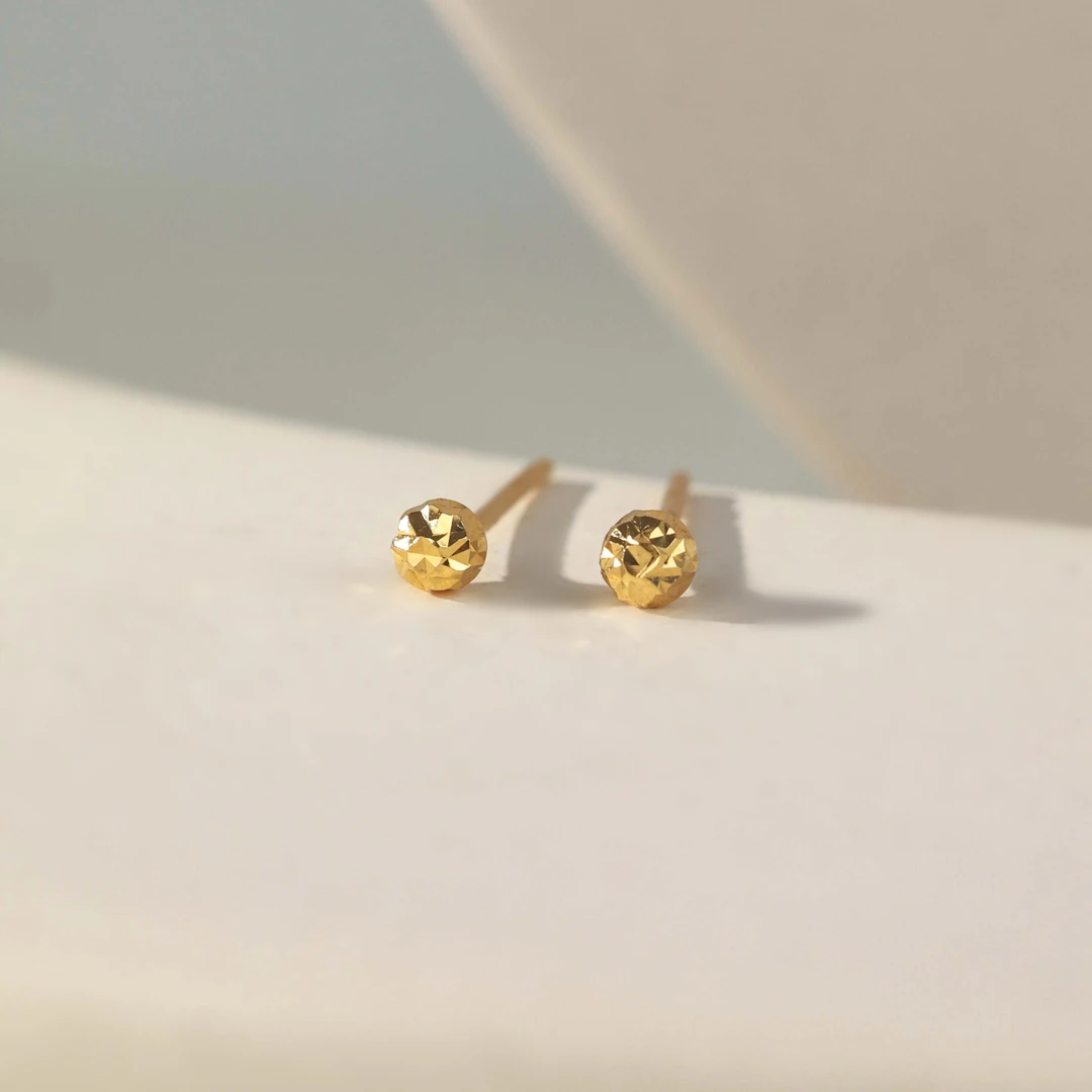 【金珠耳钉】厚金版-18k金--FF229|BKJ4