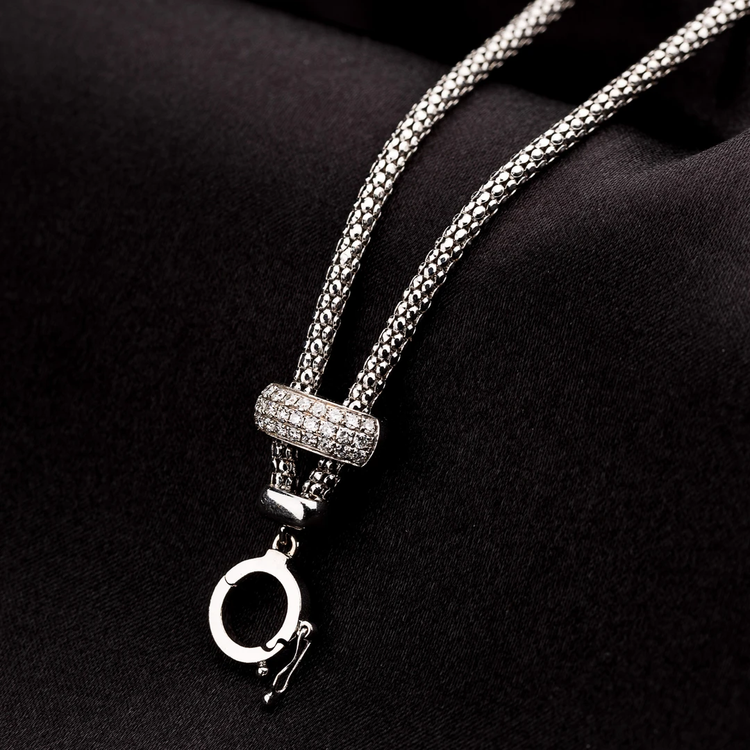 【龙骨链】18K金意大利进口高端项链搭吊坠|BKJ2