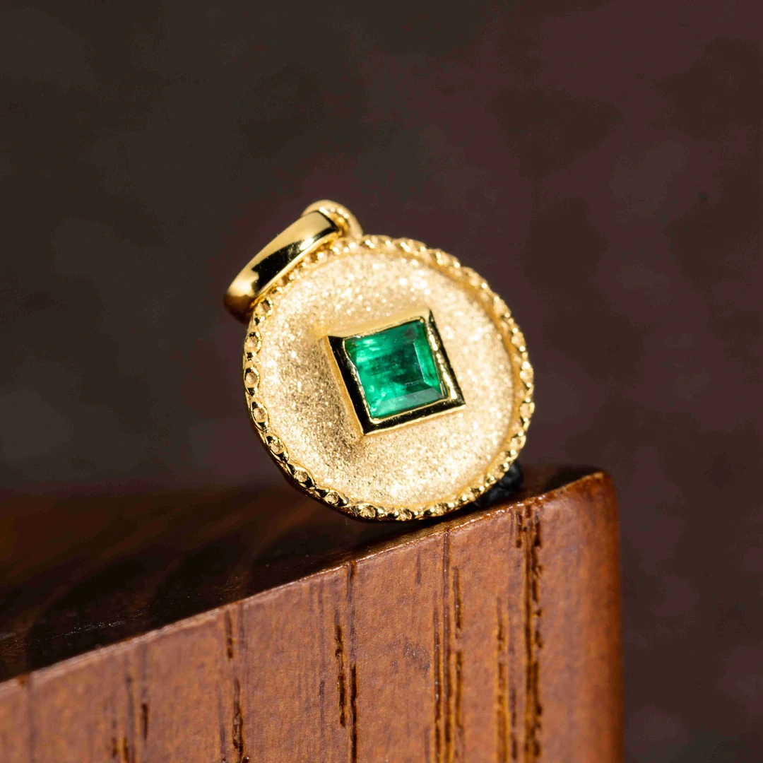 【宝儿臻选】祖母绿吊坠-18K金-JS0340-AQ|BCB5