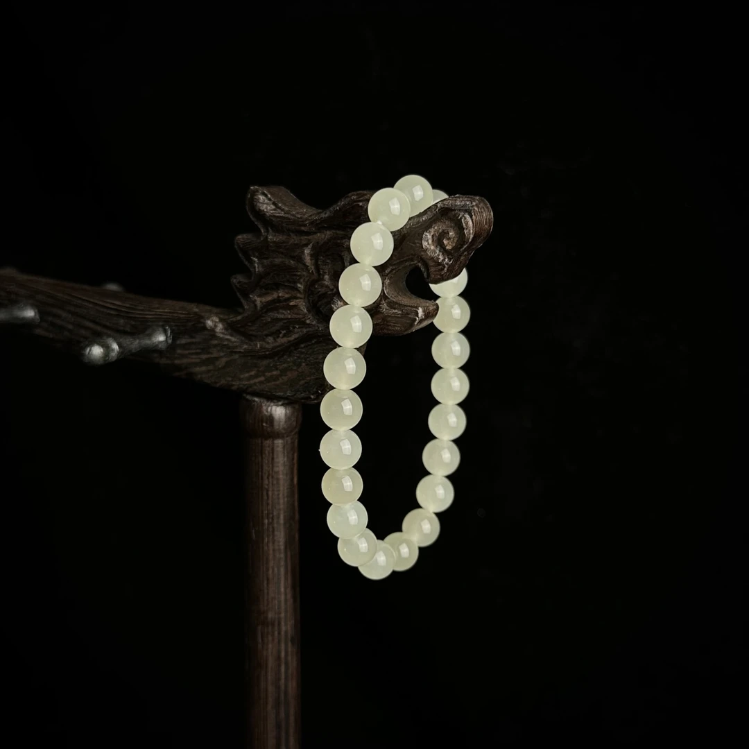 【蜂蜜水】和田玉手串-约卡8mm-YY63-MQ|BHT6