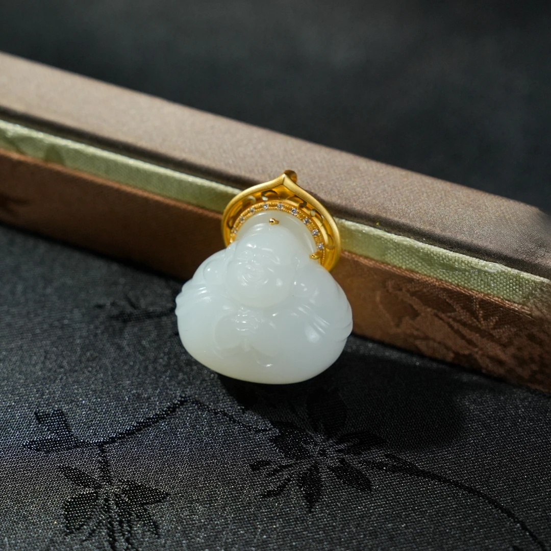 和田玉吊坠-18K金-GG1186-JM|BHT5