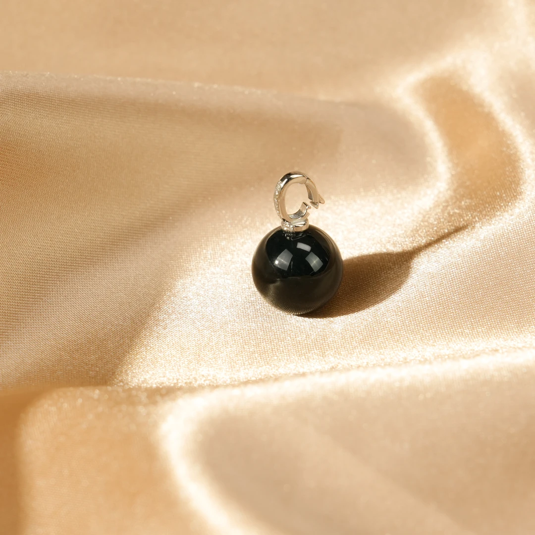 墨翠珠子吊坠-约卡10mm-GQY71-BK|CMC21