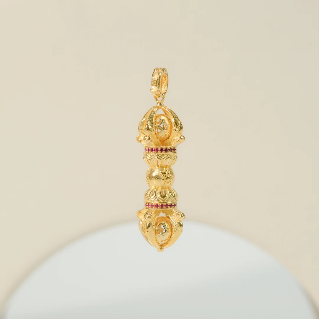 【莲师金刚杵】18k金吊坠-FF928-ZH|BKJ5