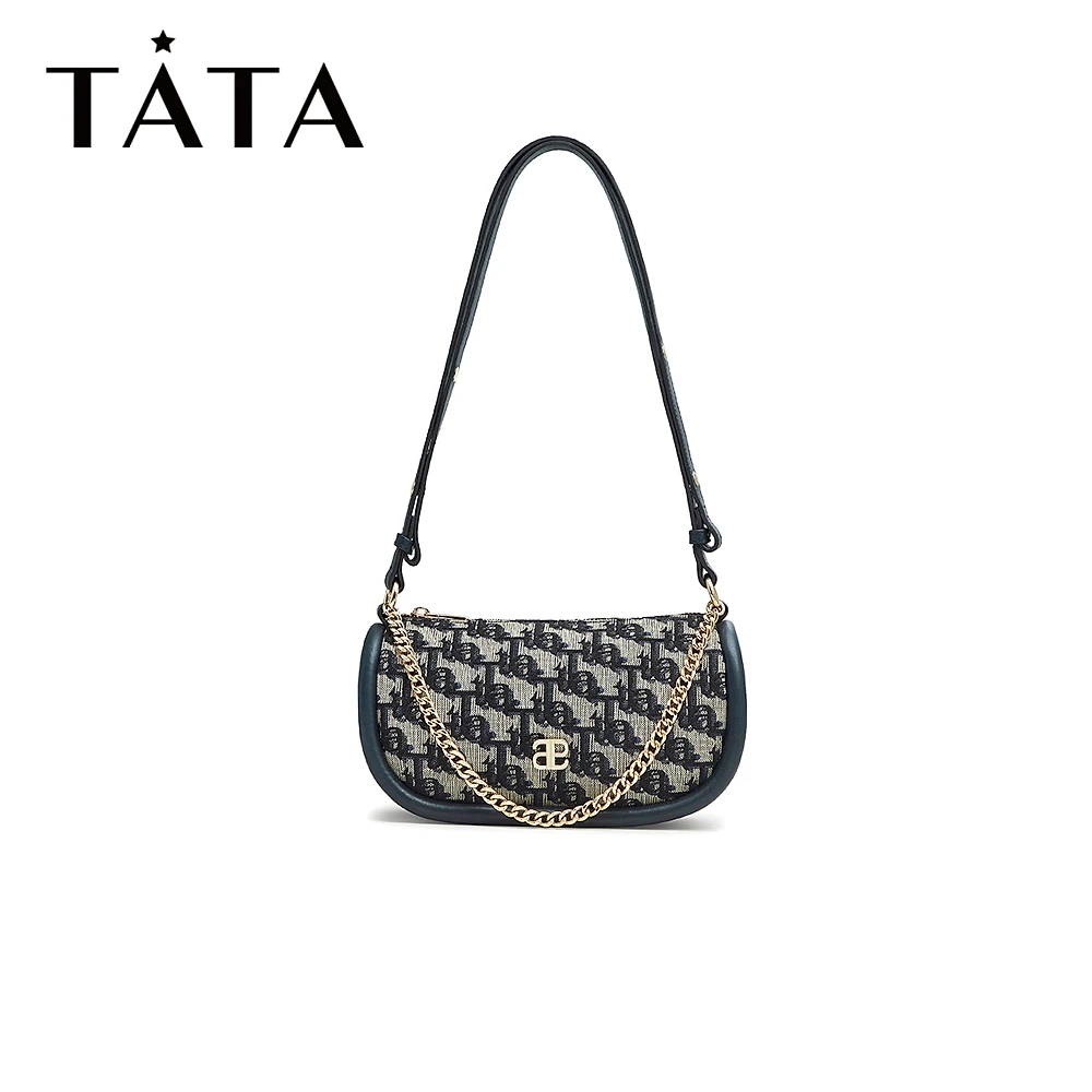Tata他她格纹单肩包女时尚百搭休闲小众腋下包女春夏NB214BX3