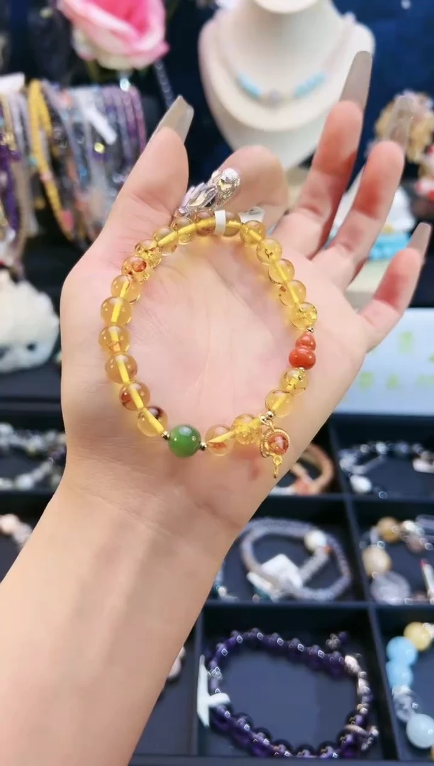 【闪购商品】琥珀（花珀）手链未镶嵌多样性发货发其一颜色微差