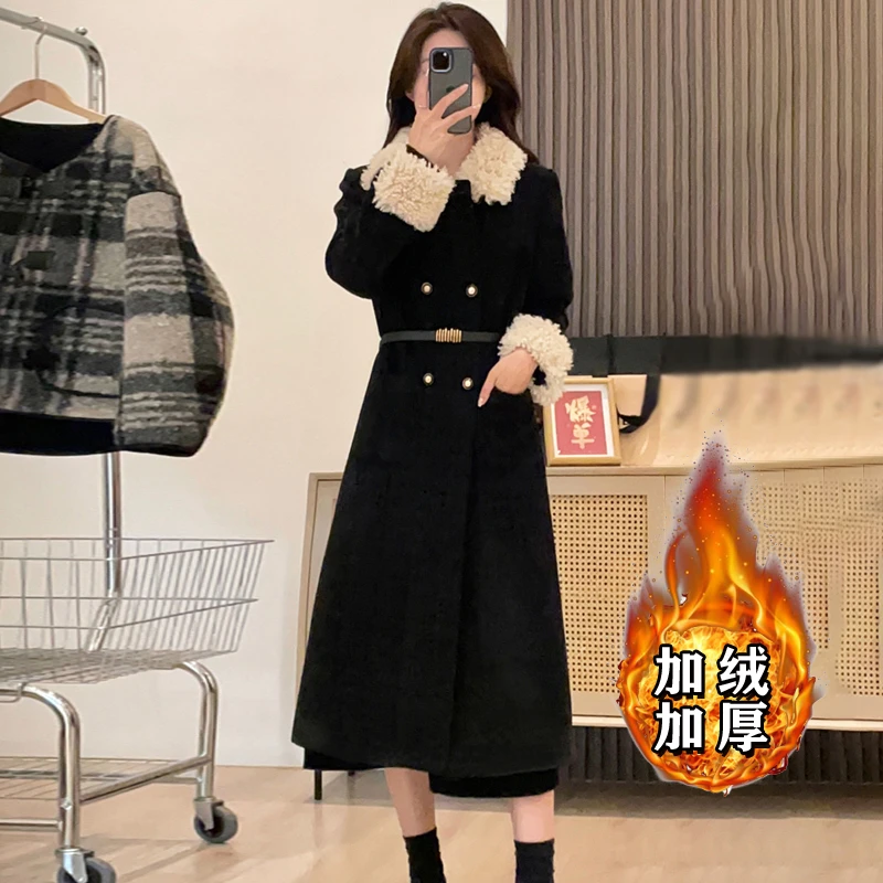 【加绒加厚】法式赫本风小香风连衣裙高级感超好看显瘦高端气质6402