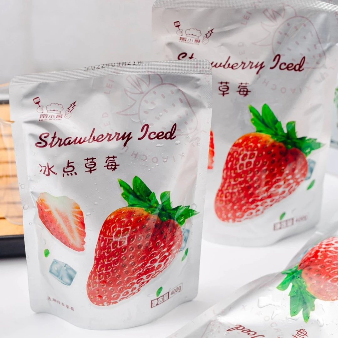 雷小厨丹东特产冰点牛奶草莓即食新鲜手工400g*4袋【冷冻保存】B