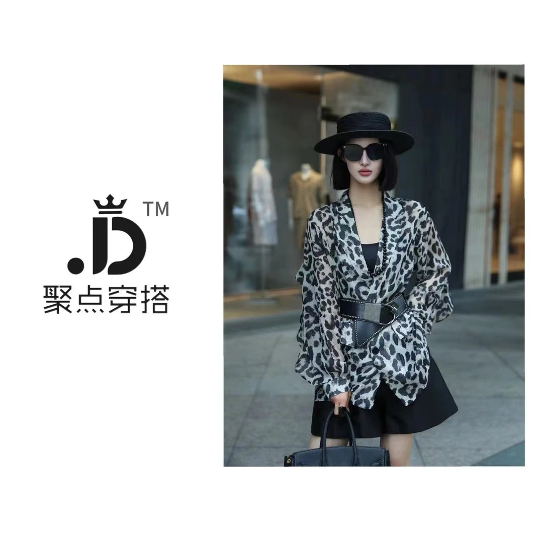 【豹纹西装】欧货定制宽松显瘦休闲款西装外套女