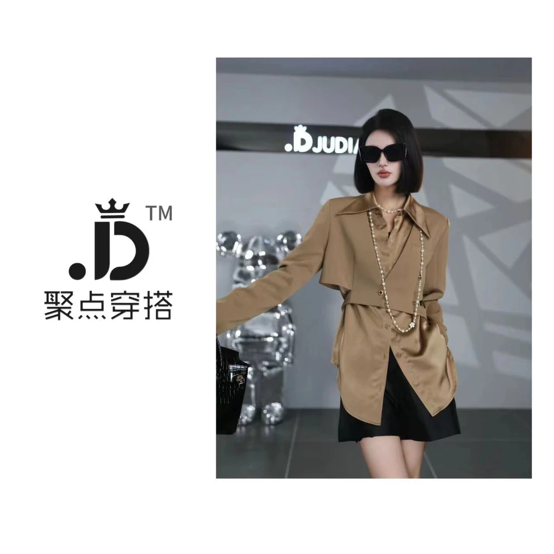 JUDIAN-【卡布奇诺】高级感翻领衬衫8jd95743