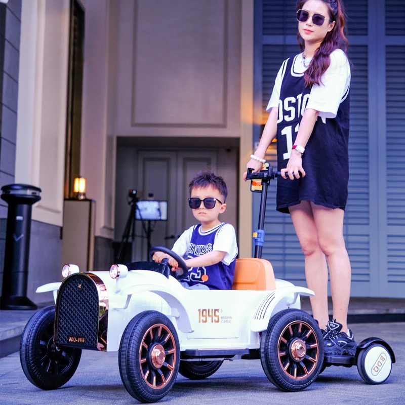儿童电动汽车四轮遥控男女宝宝玩具车可坐大人亲子互动双人玩具车