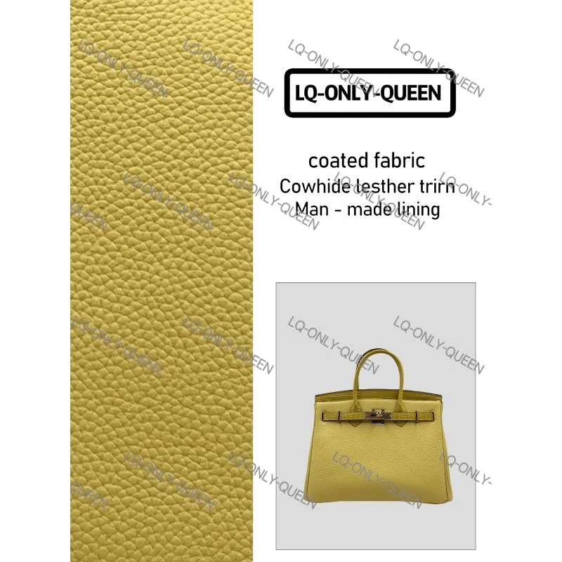 LQ-ONLY-QUEEN真皮女包双手提拼鳄黄色