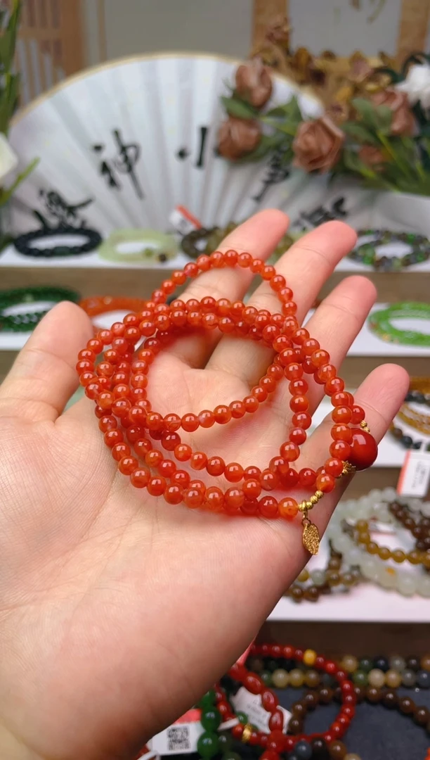 【闪购商品】南红玛瑙手串未镶嵌卡4