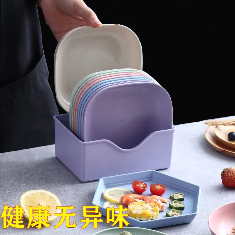 日式吐骨碟餐桌骨碟家用骨头碟盘创意垃圾盘小麦碟子家用吐骨盘