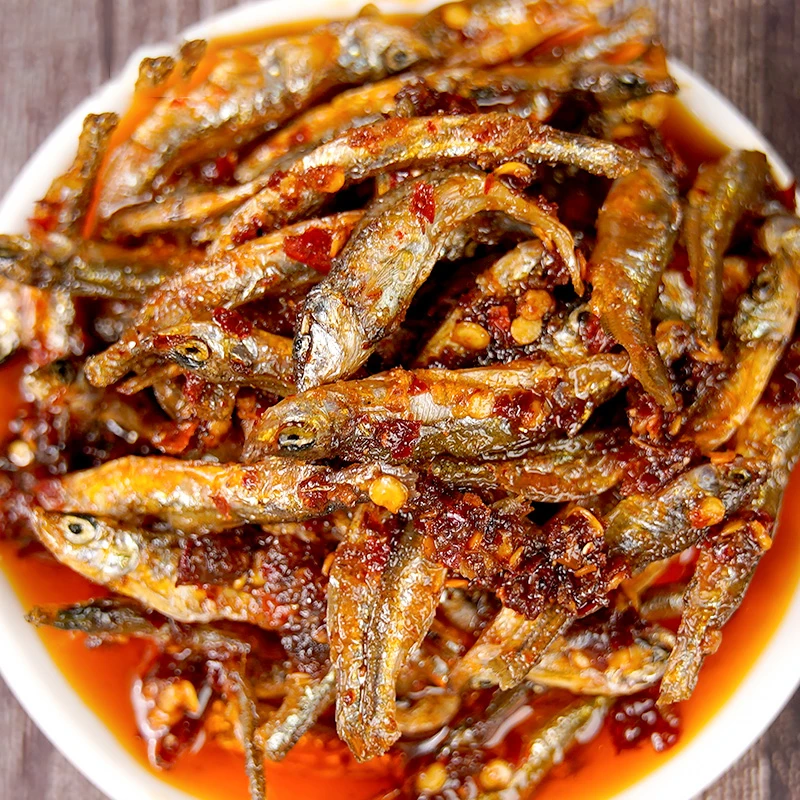 香辣小公鱼下饭菜罐装拌饭下饭鲜美湖南美味即食鱼仔小鱼干