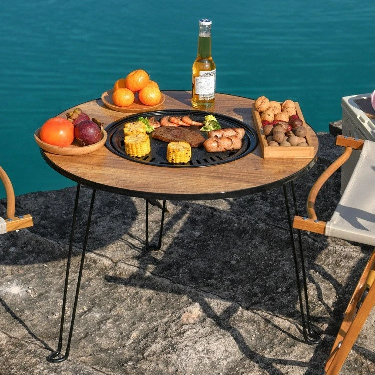 户外烧烤室内围炉煮茶取暖烤肉露营炭火烤肉全套折叠围桌炭火炉
