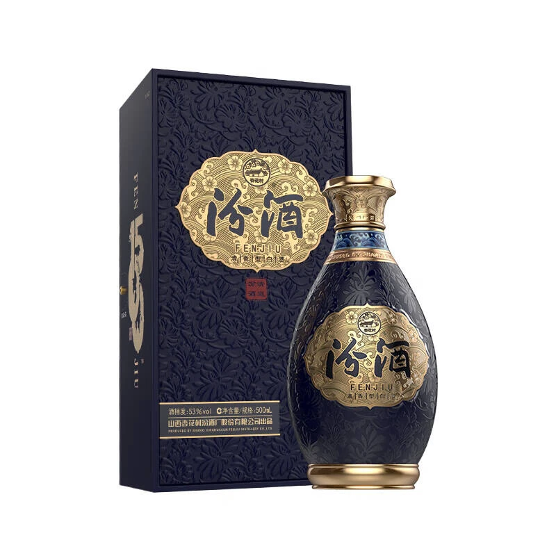 53度汾酒1500清道清香型白酒500ml